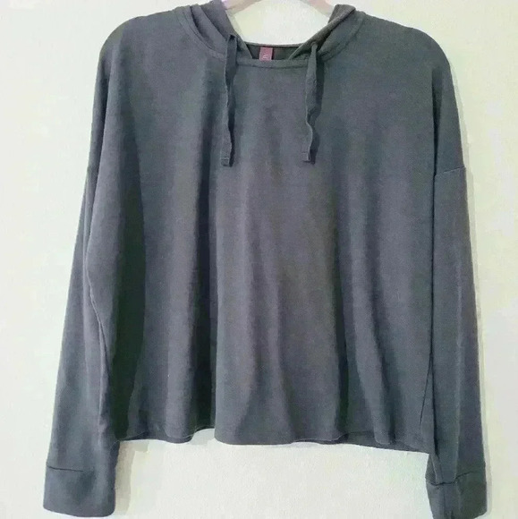 Adore Me Women's Long Sleeve Hooded Pullover Sweatshirt Indian Ink OX - Picture 1 of 7